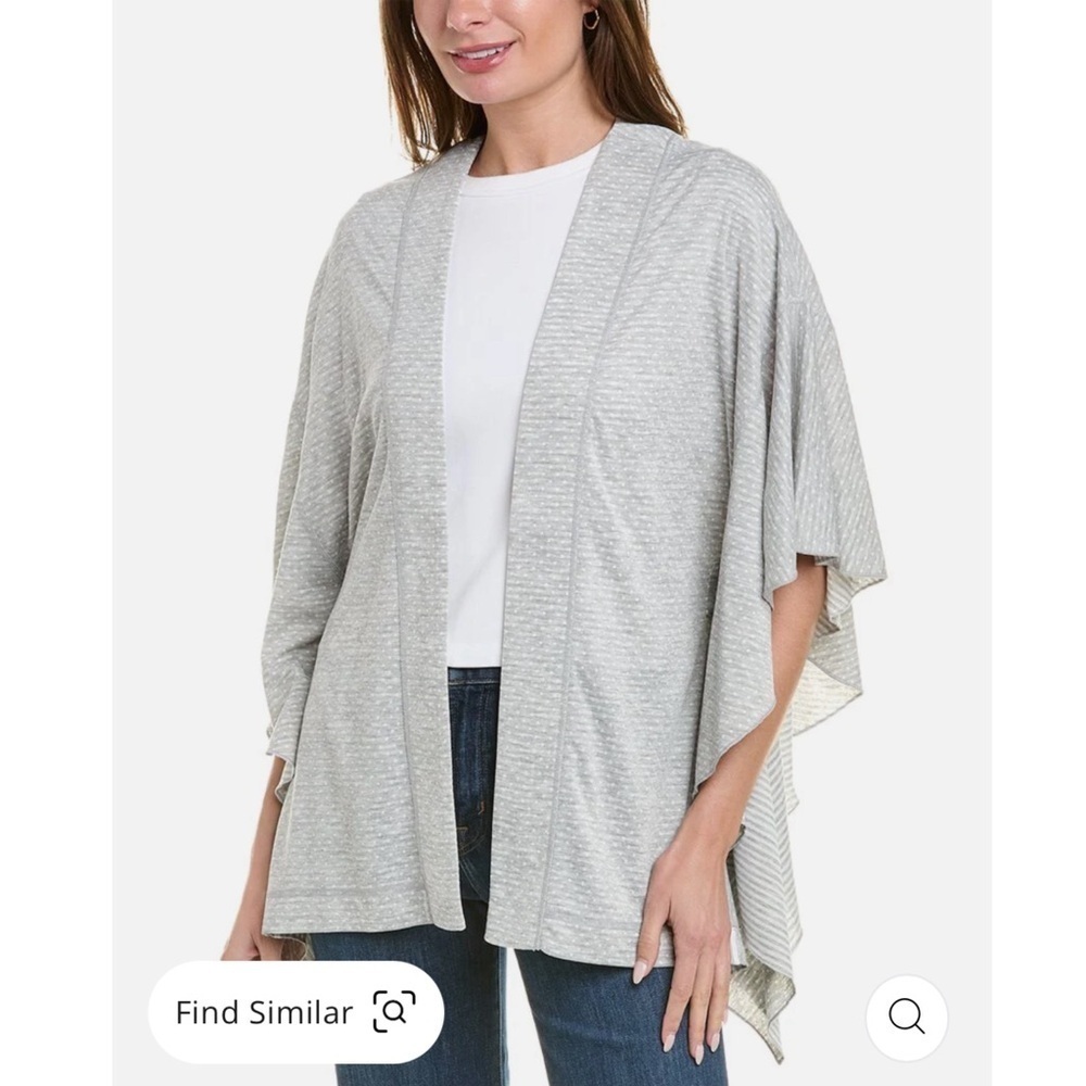 Cabi Atc Reversible Polka Dot Stripe Cape Cardigan Sz XS/S